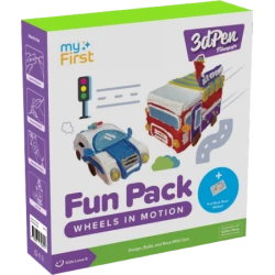myFirst 3dPen Make Filaments Fun Pack - zestaw kreatywny do długopisu 3dPen, zawiera 5 szablonów, 17 wkładów PCL (34 m), moduł a