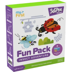 myFirst 3dPen Make Filaments Fun Pack - zestaw kreatywny do długopisu 3dPen, zawiera 5 szablonów, 13 wkładów PCL (26 m), ruchoma