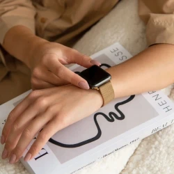 BURGA Metal Mesh elegancka bransoleta Mediolańska Apple Watch 38/40mm (gold)