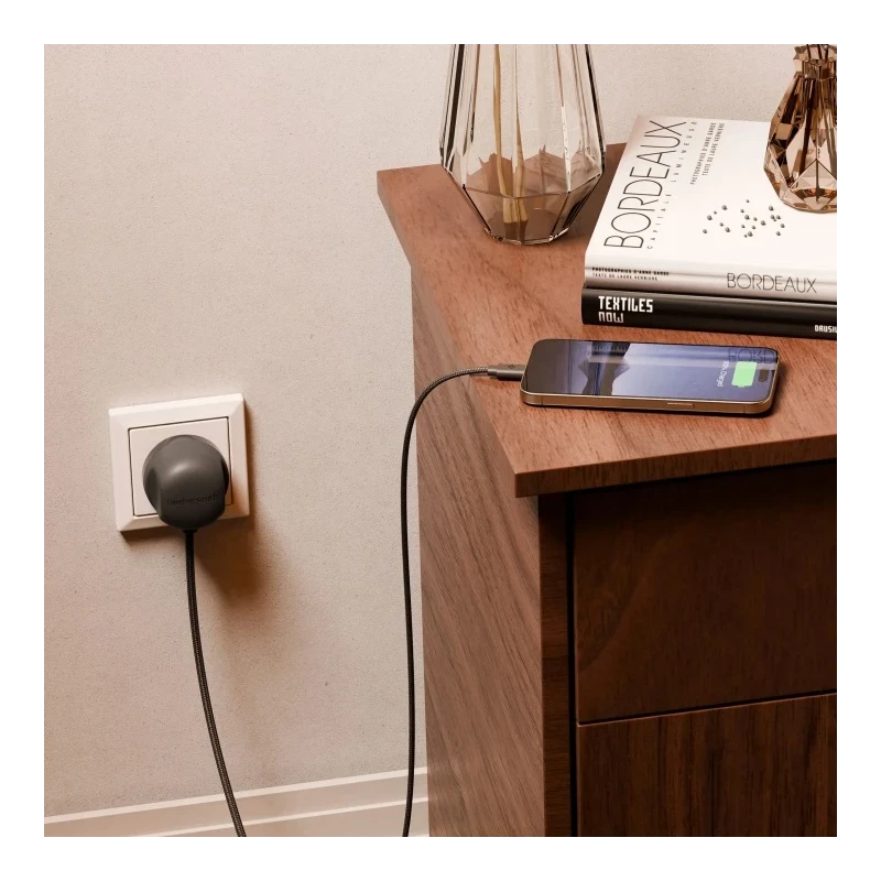 Twelve South PowerCord EU szybka ładowarka sieciowa 30W z kablem USB-C 3m (wtyczki EU i UK w zestawie)