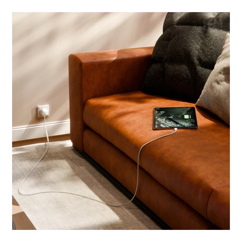 Twelve South PowerCord EU - ładowarka sieciowa 30W z kablem USB-C 1,2m (white/dune)