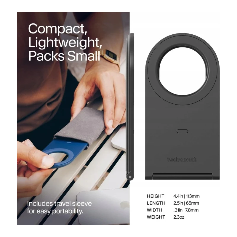 Twelve South Curve Nano - regulowana aluminiowa podstawka magnetyczna do iPhone (slate)