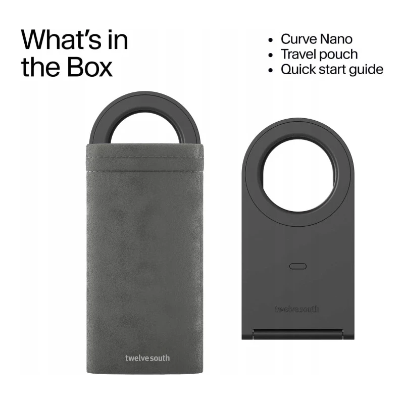 Twelve South Curve Nano - regulowana aluminiowa podstawka magnetyczna do iPhone (slate)
