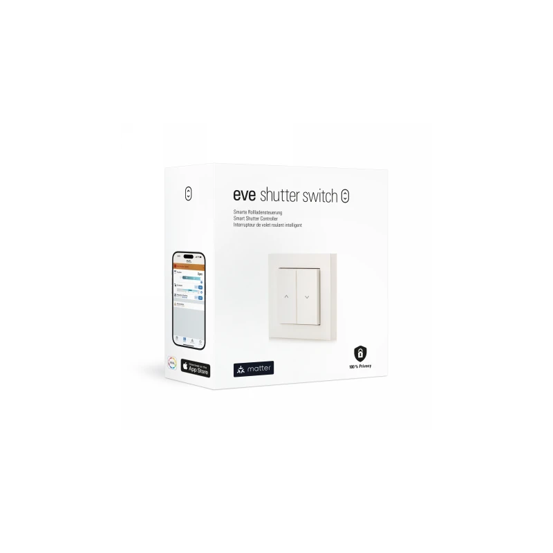 Eve Shutter Switch Matter - inteligenty kontroler rolet okiennych (kompatybilność: Apple Home, Samsung SmartThings, Alexa, Googl