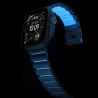 NOMAD Stratos Band - tytanowa bransoleta do Apple Watch 49mm z FKM (black titanium, icy blue glow FKM)