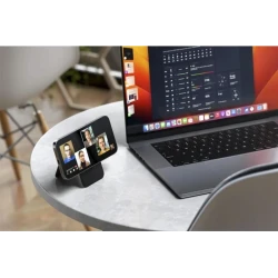 Satechi Vegan-Leather Wallet Stand portfel i podstawka iPhone skóra MagSafe (black)