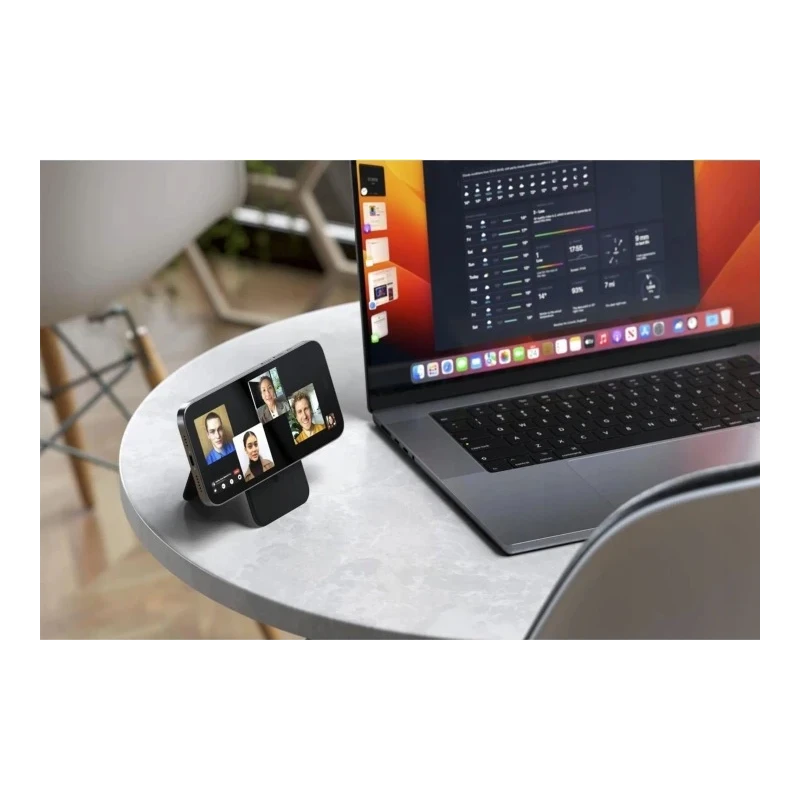 Satechi Vegan-Leather Wallet Stand portfel i podstawka iPhone skóra MagSafe (black)