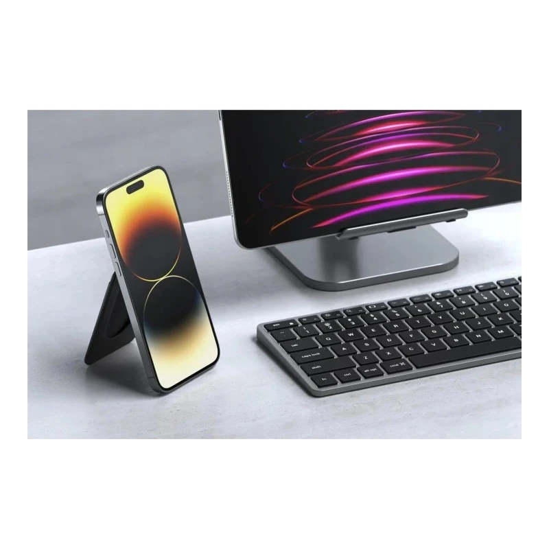 Satechi Vegan-Leather Wallet Stand portfel i podstawka iPhone skóra MagSafe (black)