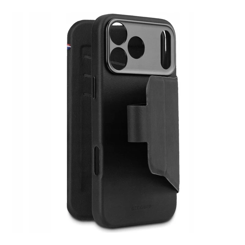 Decoded Textured Silicone Detachable Wallet - obudowa ochronna do iPhone 17 Pro Max kompatybilna z MagSafe (phantom black)