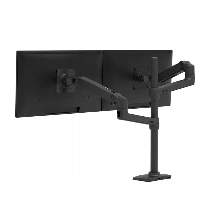 Ergotron - LX Dual Stacking Arm wytrzymały uchwyt biurkowy na dwa monitory (czarny)