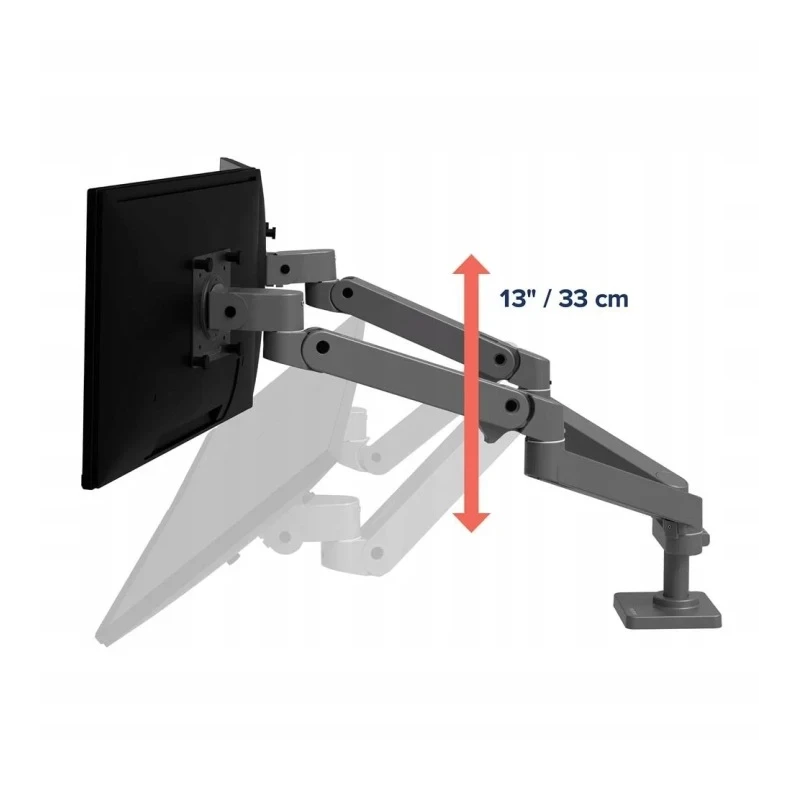 Ergotron LX PRO Dual mocny dwu ramienny uchwyt biurkowy na 2 monitory (ciemnoszary)