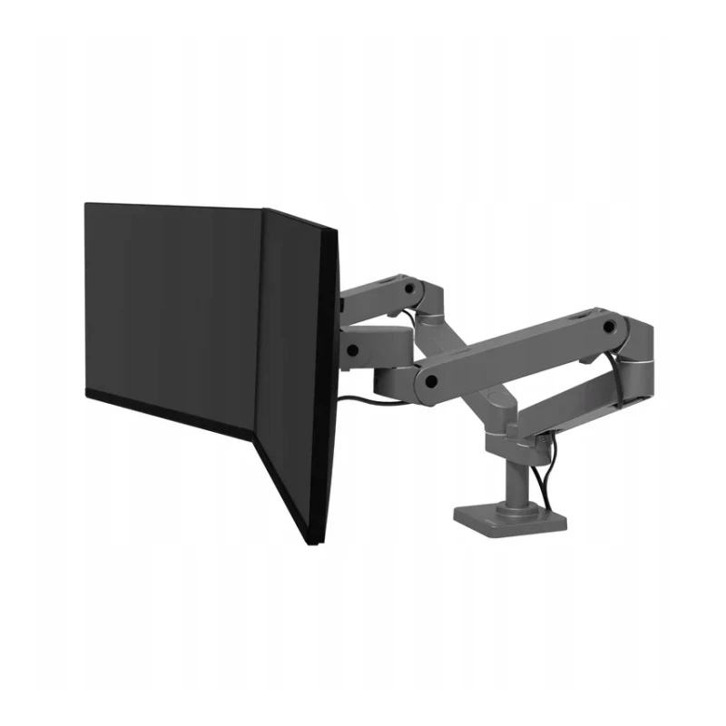 Ergotron LX PRO Dual mocny dwu ramienny uchwyt biurkowy na 2 monitory (ciemnoszary)