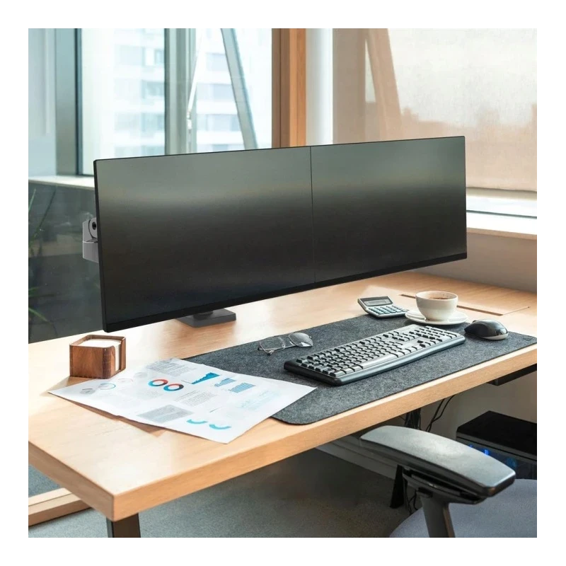 Ergotron LX PRO Dual mocny dwu ramienny uchwyt biurkowy na 2 monitory (ciemnoszary)