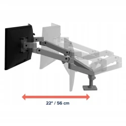 Ergotron LX PRO Dual mocny dwu ramienny uchwyt biurkowy na 2 monitory (ciemnoszary)