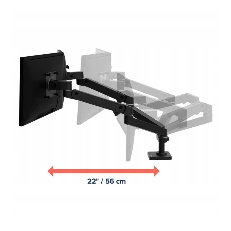 Ergotron LX PRO Dual mocny dwu ramienny uchwyt biurkowy na 2 monitory (czarny)