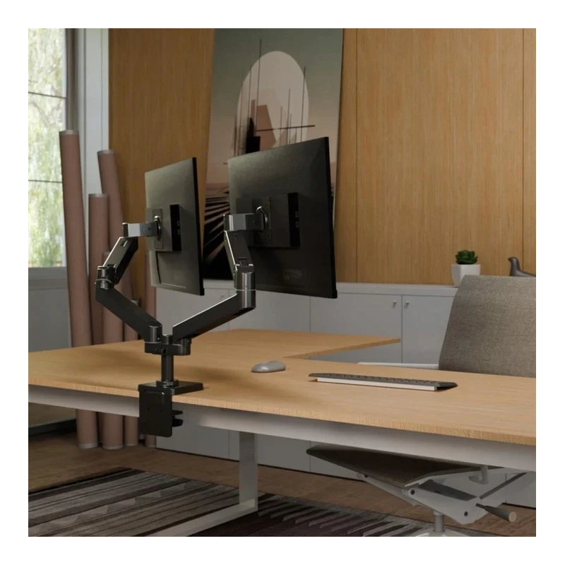 Ergotron LX PRO Dual mocny dwu ramienny uchwyt biurkowy na 2 monitory (czarny)