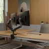 Ergotron LX PRO Dual mocny dwu ramienny uchwyt biurkowy na 2 monitory (czarny)