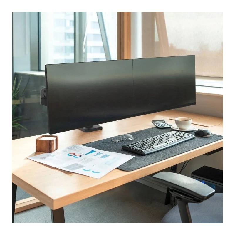 Ergotron LX PRO Dual mocny dwu ramienny uchwyt biurkowy na 2 monitory (czarny)