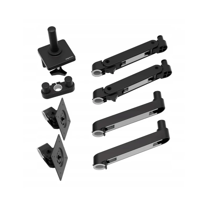 Ergotron LX PRO Dual mocny dwu ramienny uchwyt biurkowy na 2 monitory (czarny)