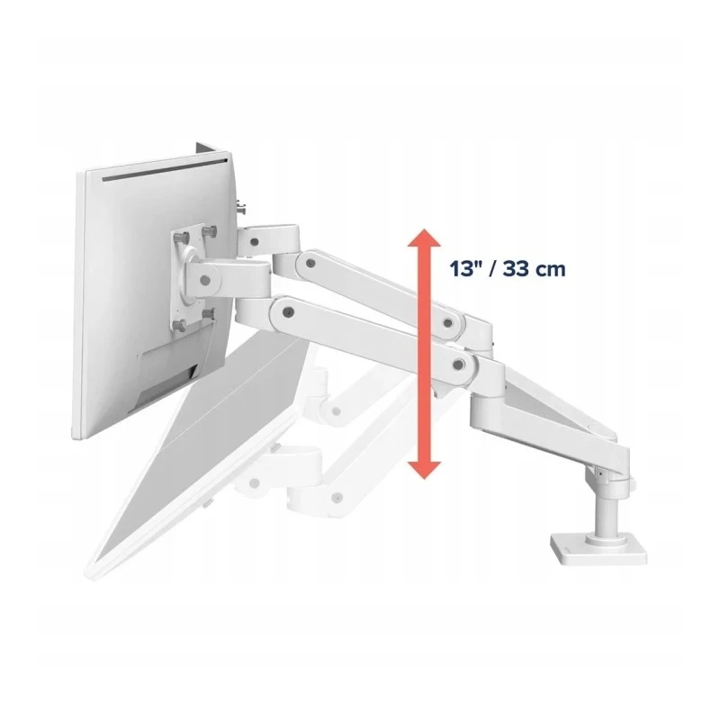 Ergotron LX PRO Dual mocny dwu ramienny uchwyt biurkowy na 2 monitory (biały)