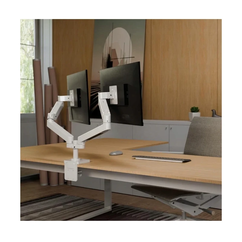 Ergotron LX PRO Dual mocny dwu ramienny uchwyt biurkowy na 2 monitory (biały)