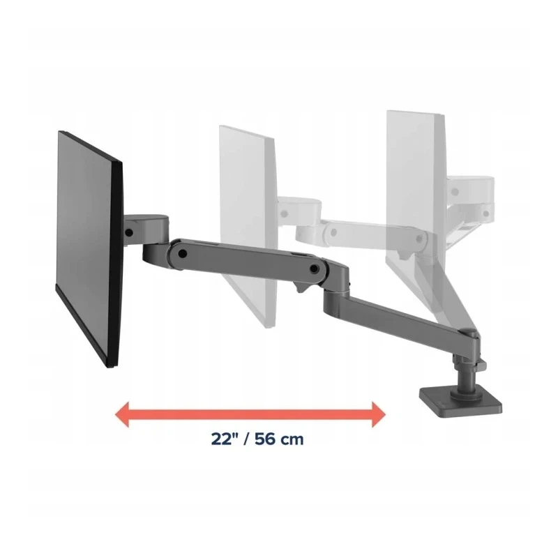 Ergotron LX PRO mocny regulowany uchwyt biurkowy na 1 monitor (ciemnoszary)