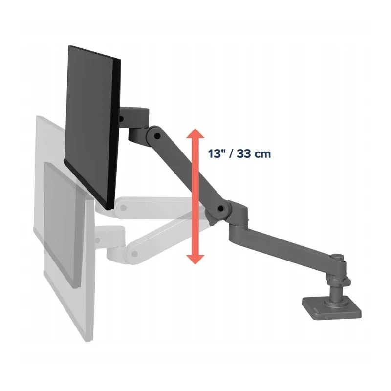 Ergotron LX PRO mocny regulowany uchwyt biurkowy na 1 monitor (ciemnoszary)