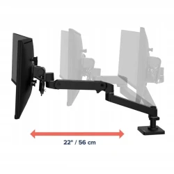 Ergotron LX PRO regulowany mocny uchwyt biurkowy na dwa monitory (czarny)