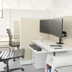 Ergotron LX PRO regulowany mocny uchwyt biurkowy na dwa monitory (czarny)