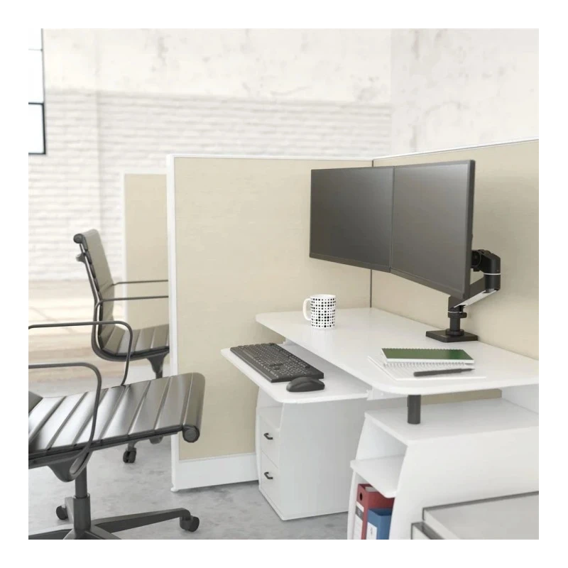 Ergotron LX PRO regulowany mocny uchwyt biurkowy na dwa monitory (czarny)