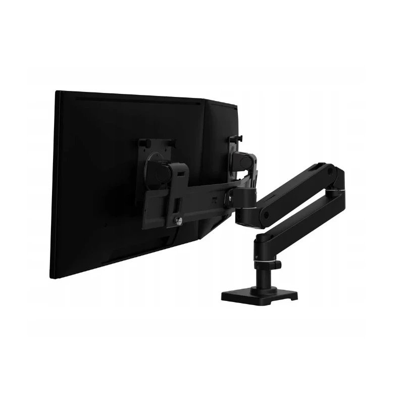 Ergotron LX PRO regulowany mocny uchwyt biurkowy na dwa monitory (czarny)
