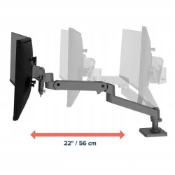 Ergotron LX PRO regulowany mocny uchwyt biurkowy na 2 monitory (ciemnoszary)