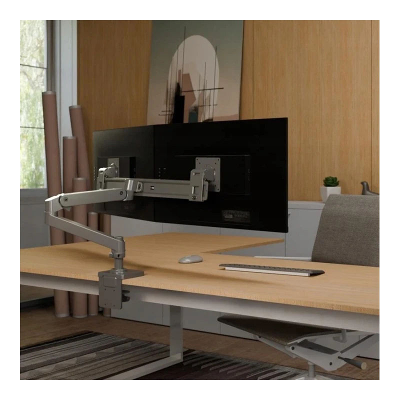Ergotron LX PRO regulowany mocny uchwyt biurkowy na 2 monitory (ciemnoszary)