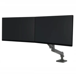 Ergotron LX PRO regulowany mocny uchwyt biurkowy na 2 monitory (ciemnoszary)