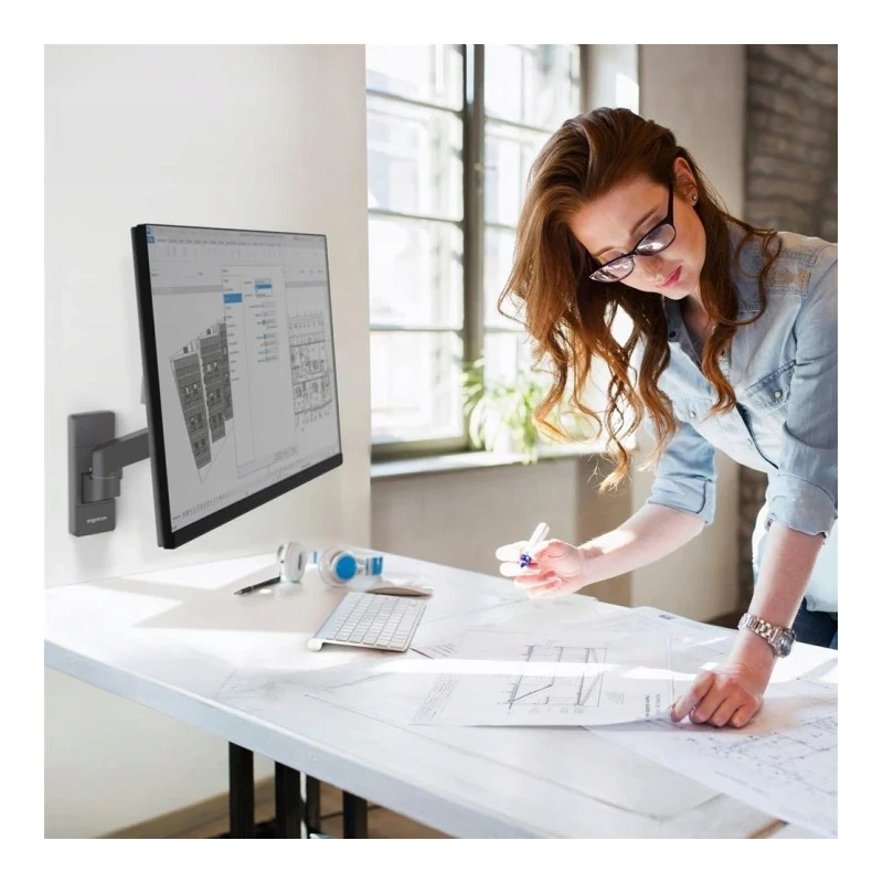 Ergotron LX PRO mocny regulowany uchwyt ścienny na 1 monitor (ciemnoszary)