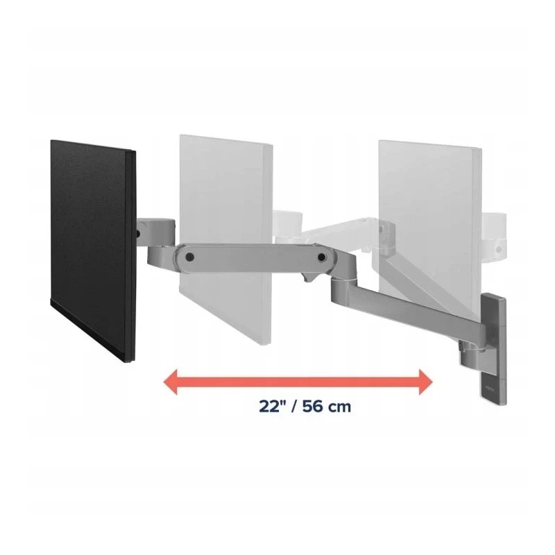 Ergotron LX PRO mocny regulowany uchwyt ścienny na 1 monitor (ciemnoszary)