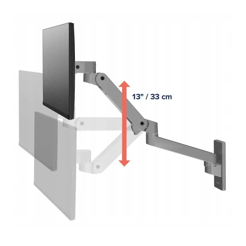 Ergotron LX PRO mocny regulowany uchwyt ścienny na 1 monitor (ciemnoszary)