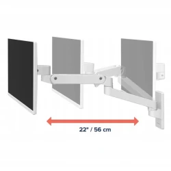 Ergotron LX PRO mocny regulowany uchwyt ścienny na jeden monitor (biały)