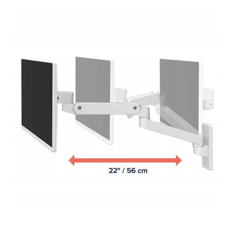 Ergotron LX PRO mocny regulowany uchwyt ścienny na jeden monitor (biały)