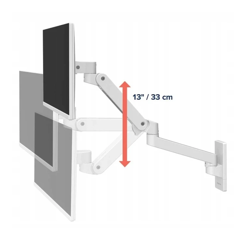 Ergotron LX PRO mocny regulowany uchwyt ścienny na jeden monitor (biały)