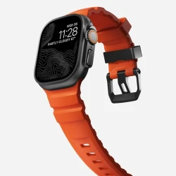 NOMAD sportowy pasek Apple Watch KFM i tytan 10/9/8/7/SE/6/5/4 49/46/45/44 (magma, black hardware)