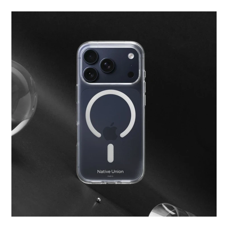 Native Union Case dopasowane przeźroczyste etui iPhone 17Pro MagSafe plecki (transparent)