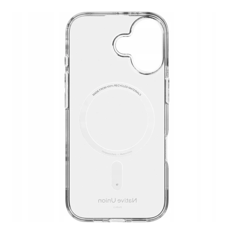 Native Union Case dopasowane przeźroczyste etui iPhone 17 MagSafe plecki (transparent)