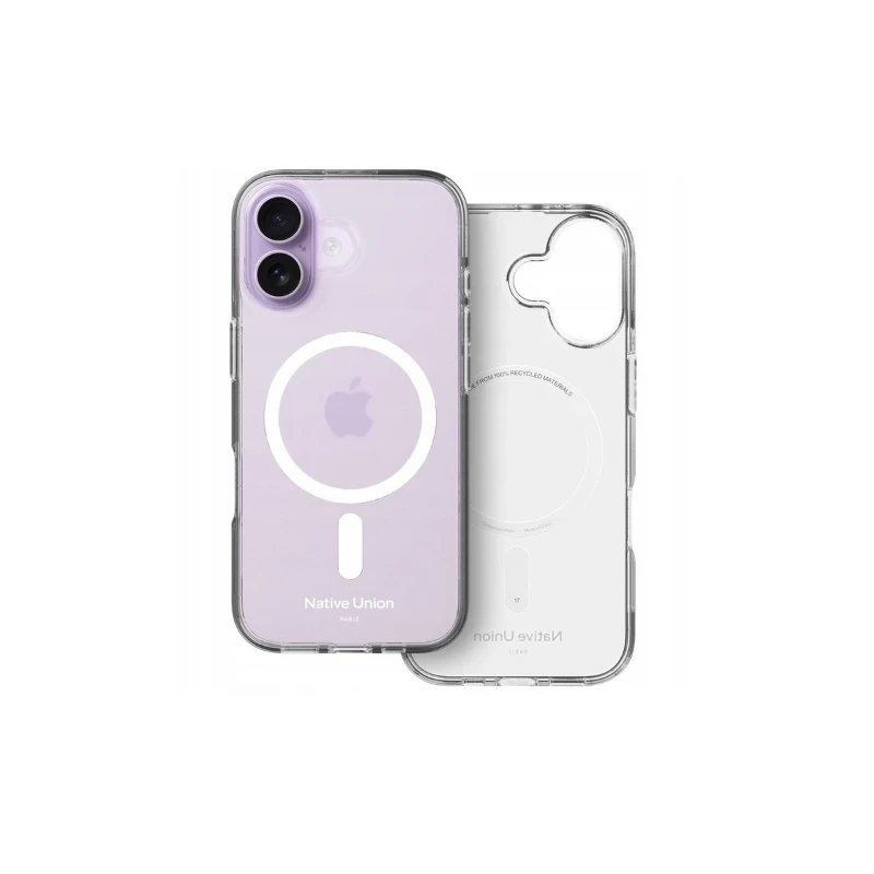 Native Union Case dopasowane przeźroczyste etui iPhone 17 MagSafe plecki (transparent)