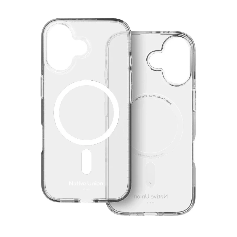 Native Union Case dopasowane przeźroczyste etui iPhone 17 MagSafe plecki (transparent)