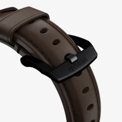 NOMAD Traditional Band skórzany pasek Apple Watch 46mm/49mm skóra Horween (rustic brown, black hardware)