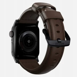 NOMAD Traditional Band skórzany pasek Apple Watch 46mm/49mm skóra Horween (rustic brown, black hardware)