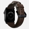 NOMAD Traditional Band skórzany pasek Apple Watch 46mm/49mm skóra Horween (rustic brown, black hardware)