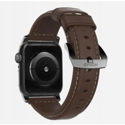 NOMAD Traditional Band skórzany pasek Apple Watch 46mm/49mm skóra Horween (rustic brown, black hardware)
