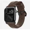 NOMAD Traditional Band skórzany pasek Apple Watch 46mm/49mm skóra Horween (rustic brown, black hardware)